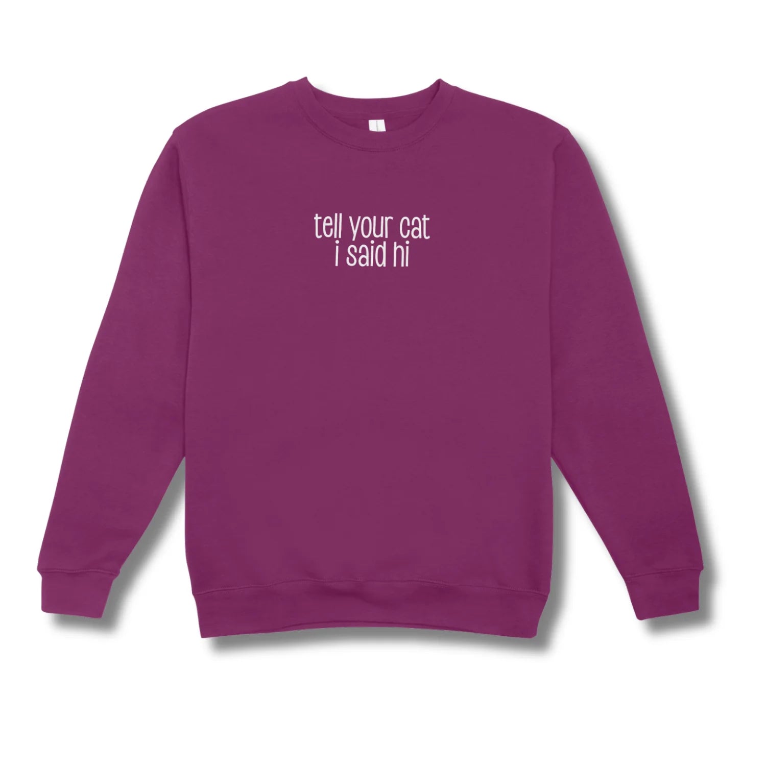 Black sweatshirt with 'Crazy Cat Lady' text on a white background